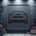 Challenger Front View Metal Neon Car Wall Art – MTN0075