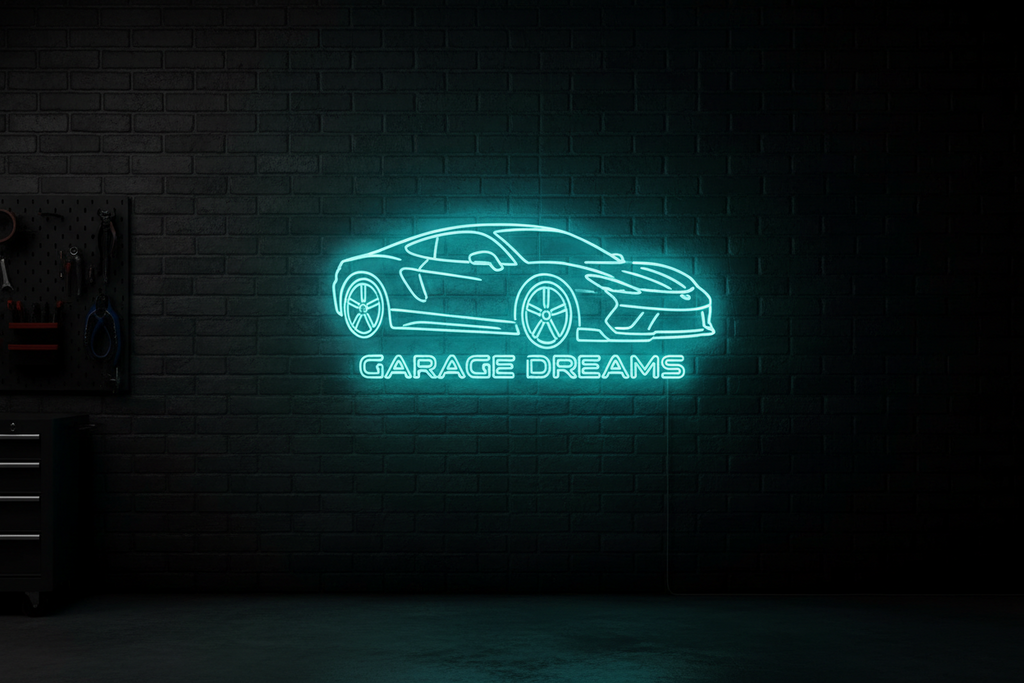 Modello Turbo Neon Car Sign – LED Wall Art