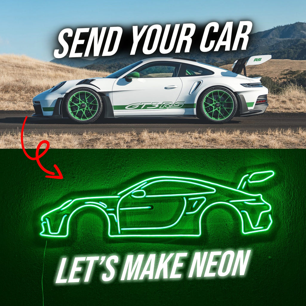 Modello Turbo JDM Neon Light Box – Automotive Wall Décor